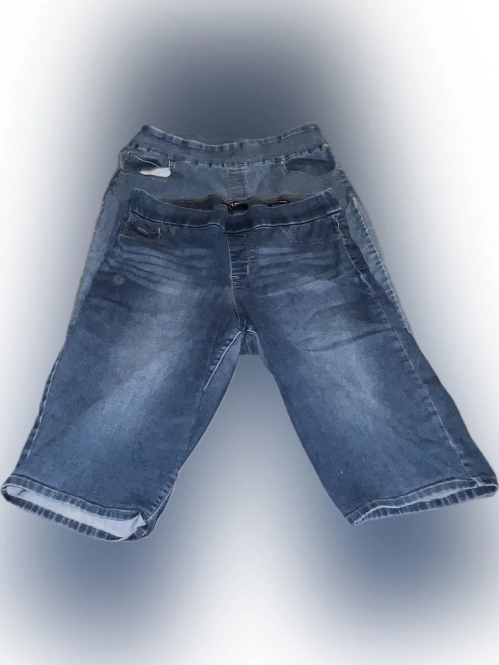 🔴Nine West Blue Skimmers & Time And Tru Denim Long Shorts Large